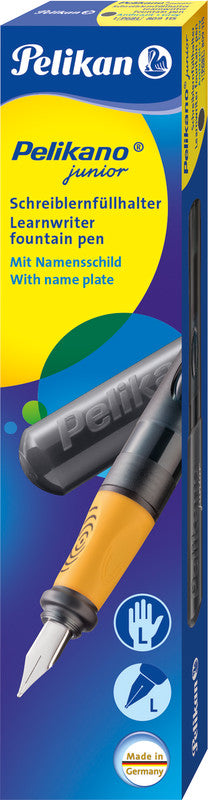 Pelikano junior – Federspitze L – für Linkshänder – anthrazit, blau – Patronen
