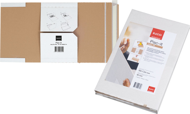 Elco pac-it EASY Versandverpackung, weiss – 280 × 170 × 71 mm