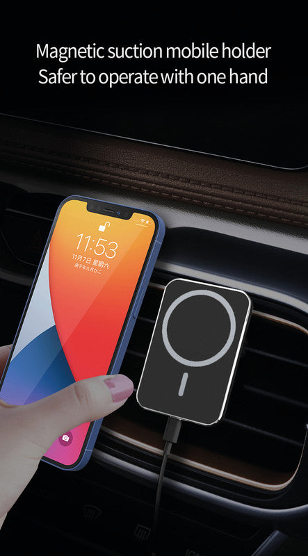 Kfz-Ladehalterung – MagSafe – Lüftungsschlitz – 7,5–15 W – für iPhone 12 – Schwarz