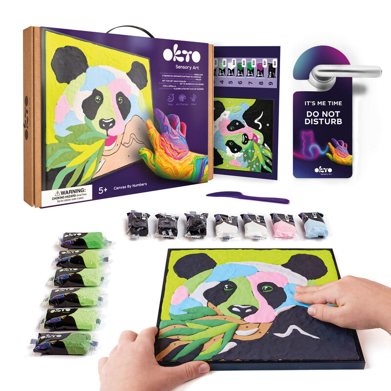 Okto Sensory Art – Modelliermasse-Set Malen nach Zahlen – ab 5 Jahren – 14 Modelliermassen – 290 × 290 mm