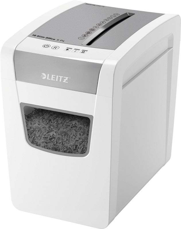 Leitz Aktenvernichter, DIN P-4, Partikelschnitt 4 × 28 mm, 12 Blatt, 23 l, A4