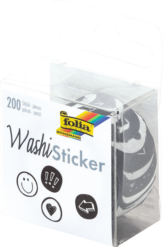 Folia Sticker – 200 Stück – wiederablösbar – mehrfarbig