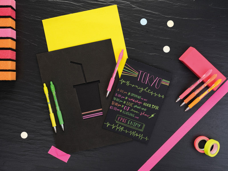 Pilot G-2 Neon – Tintenroller, Druckmechanik, 0,37 mm, Neongelb