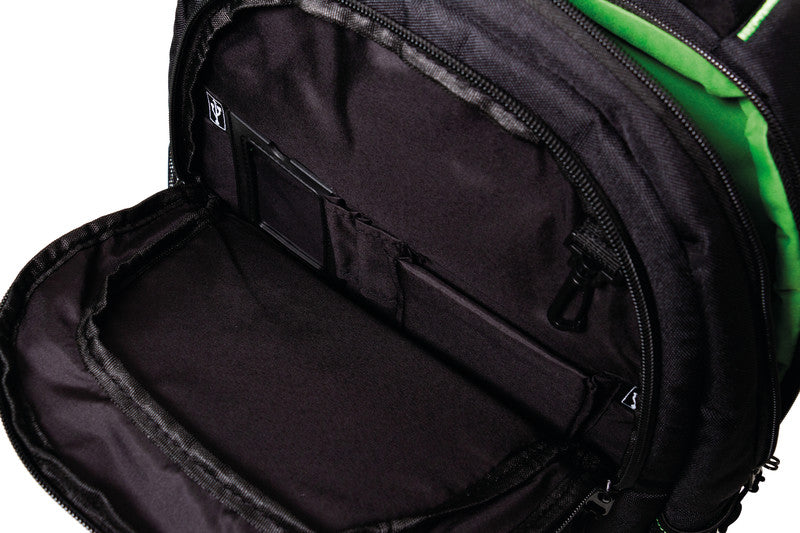 Q-Connect Notebook-Rucksack – für Notebooks bis 15,6", Aufsteckfunktion, recyceltes PET (rPET), schwarz