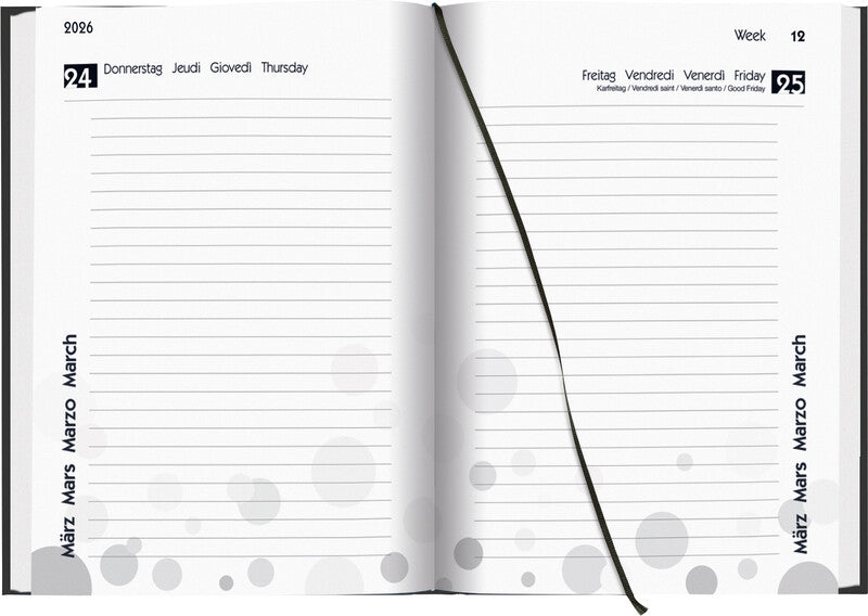Biella mydiary Schüleragenda – 1 Tag/Seite, gebunden, 12 × 16,5 cm, Aug–Jul, mehrsprachig, Teddy, FSC