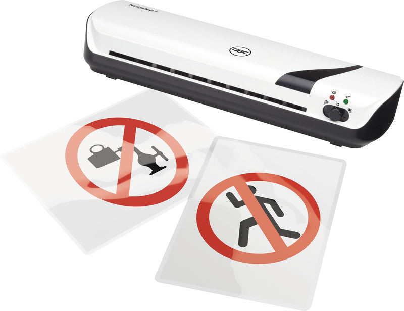 GBC Inspire+ Laminiergerät A4 – 2 Rollen, 75–125 µm, Kaltlamination, 4 Min. Aufheizzeit, 250 mm/min, Weiss