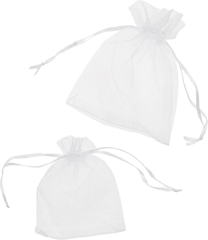 Stafil Geschenkbeutel – Organza, weiss – 75 × 100 mm