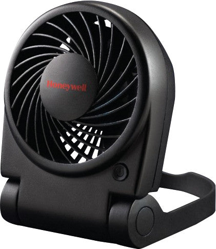 Honeywell Tischventilator Turbo on the Go HFT090E – 1 Stufe, USB oder 4×AA, Schwarz – 120 × 155 × 58 mm