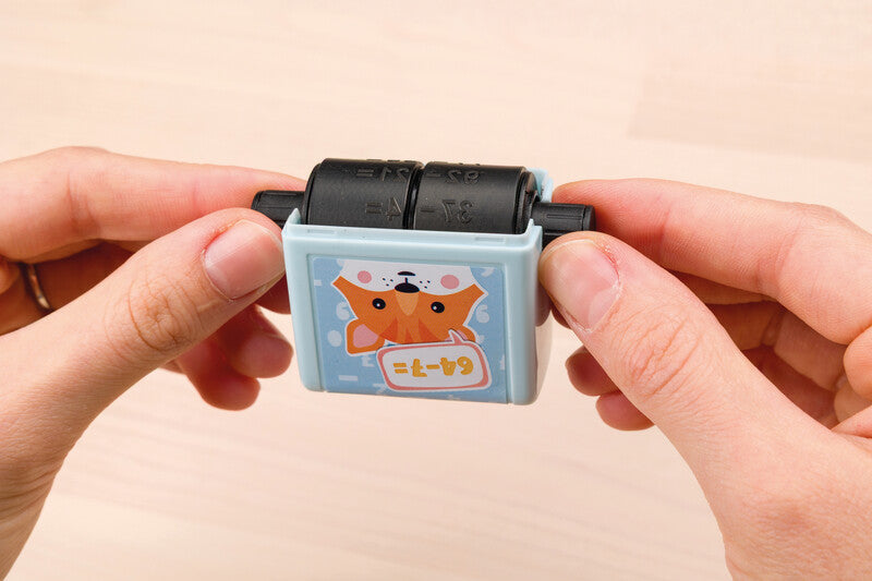 Little Dots – Löwe und Tiger Rollstempel – Rechenrally, Abdruckhöhe 25 mm, 2 Stück