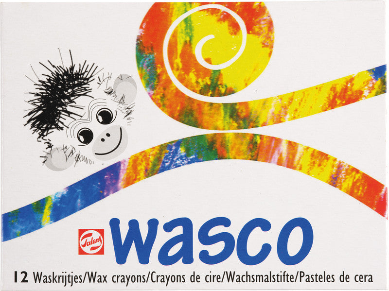 Wasco Wachsmalkreiden – Set – 12 Farben, für Papier, Karton & Stoff