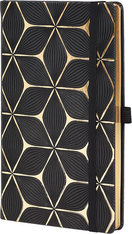 Castelli Notizbuch, 130 × 210 mm, liniert, Leimbindung, Hardcover, 192 Seiten, 80 g/m² – mehrfarbig
