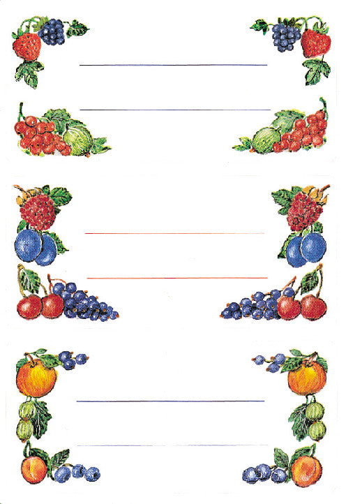 HERMA Schmucketiketten – Motiv Beeren – Papier, permanent haftend, 12 Stück, 4 Bögen