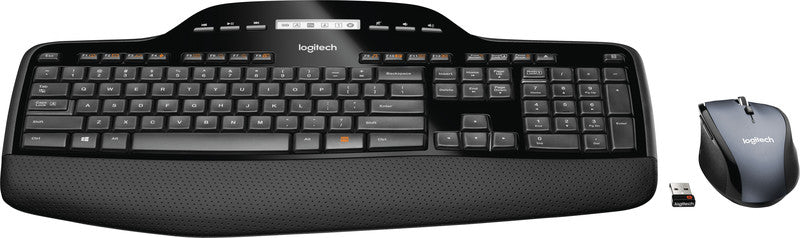 Logitech MK710 – Tastatur, kabellos (Bluetooth/2,4 GHz), DE-Layout (DE), Fullsize (mit Ziffernblock), mit Handballenauflage