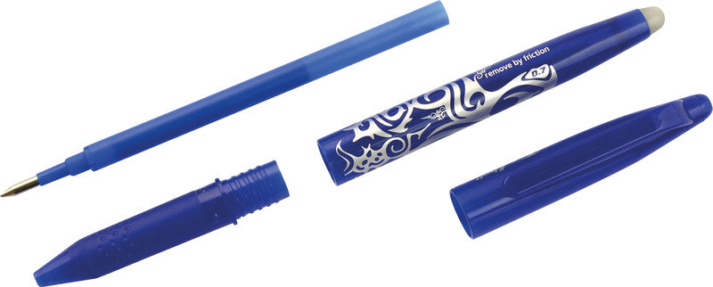 Pilot FriXion Ball Gelschreiber – blau, 0,7 mm, radierbar, Kappe, nachfüllbar