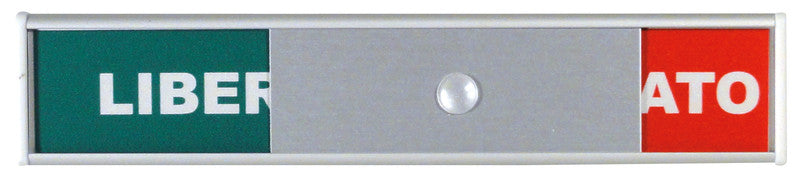 Booffice Besetzungsanzeige Libero/Occupato, IT – 155×31×10 mm, Aluminium, silber, 1 Stk.