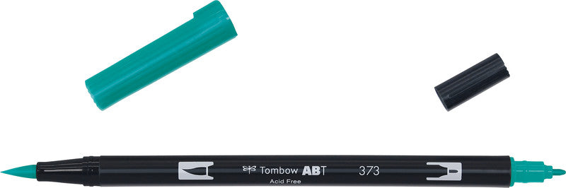Tombow Brush Pen ABT Dual – Feinspitze 0,3 mm / Pinselspitze 3-10 mm – Meerblau – wasservermalbar