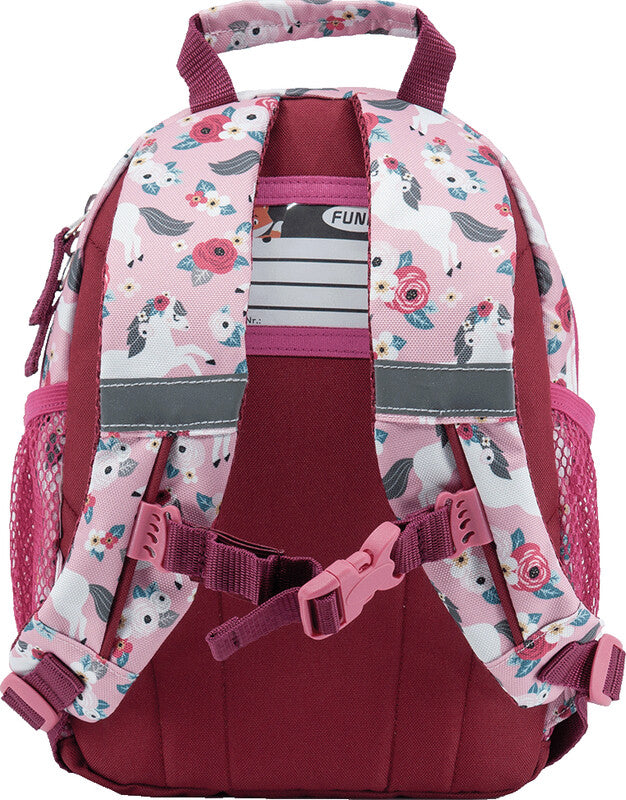 Funki Kindergartenrucksack Raumwunder – Flower Horse – 25,0 × 28,0 × 11,0–15,0 cm