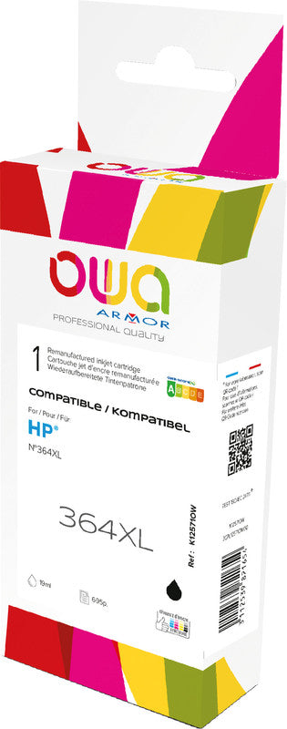 Owa Tintenpatrone 364XL, Schwarz, 19 ml, Kompatibel