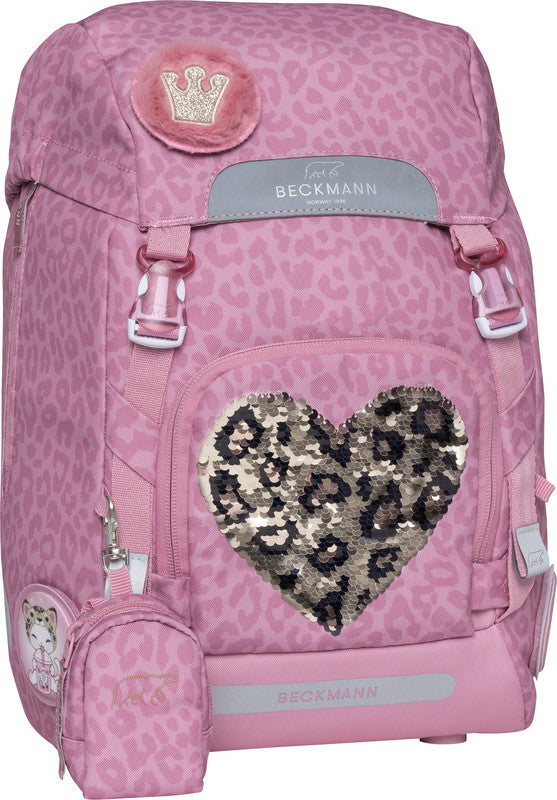 Beckmann Classic Schulrucksack 1st – 6-teilig – Furry, mit Leuchteffekt