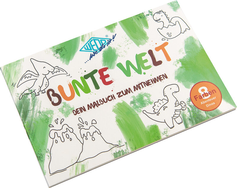 Wedo Bunte Welt Malbuch – 21 × 14 cm – perforiert, inkl. Wasserpinsel