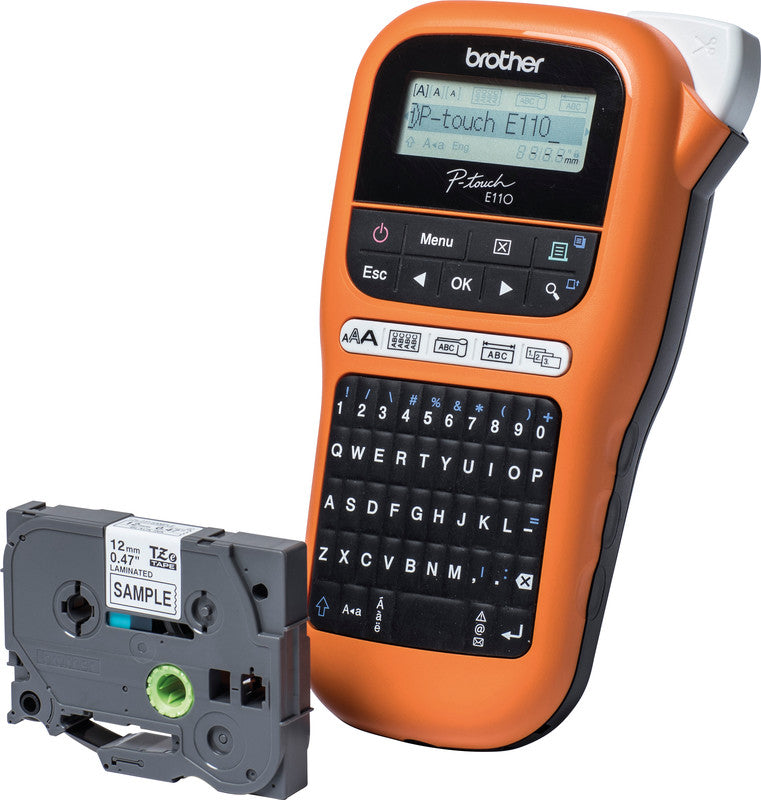 Brother E110VP – Beschriftungsgerät für TZe-Bänder 3,5–12 mm