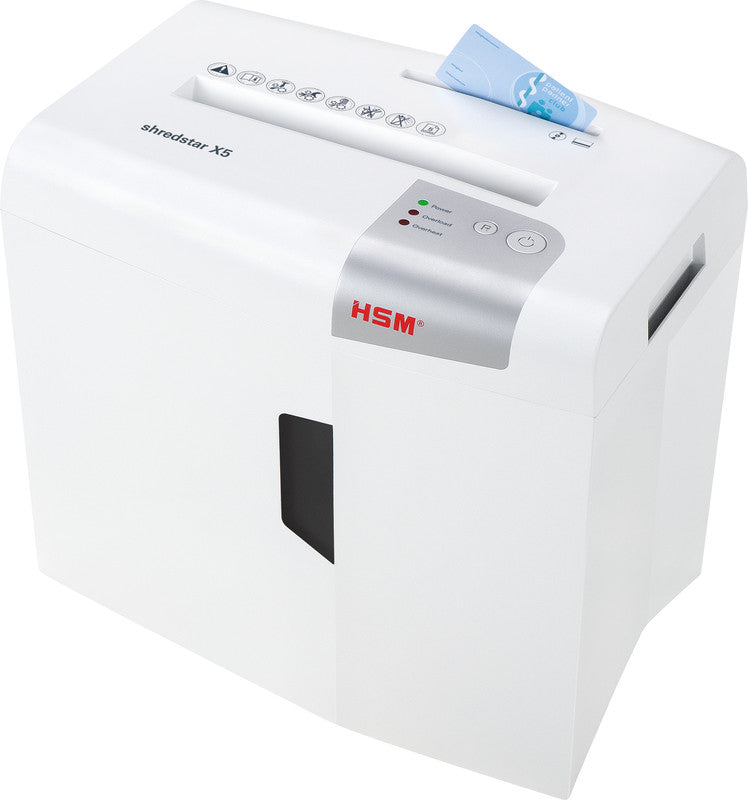HSM shredstar X5 – Aktenvernichter, DIN P-4, Partikelschnitt 4,5 × 30 mm, 5 Blatt, 18 l, A4