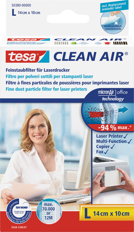 TESA Reinigungsband – für Laserdrucker, Weiss, Stoff