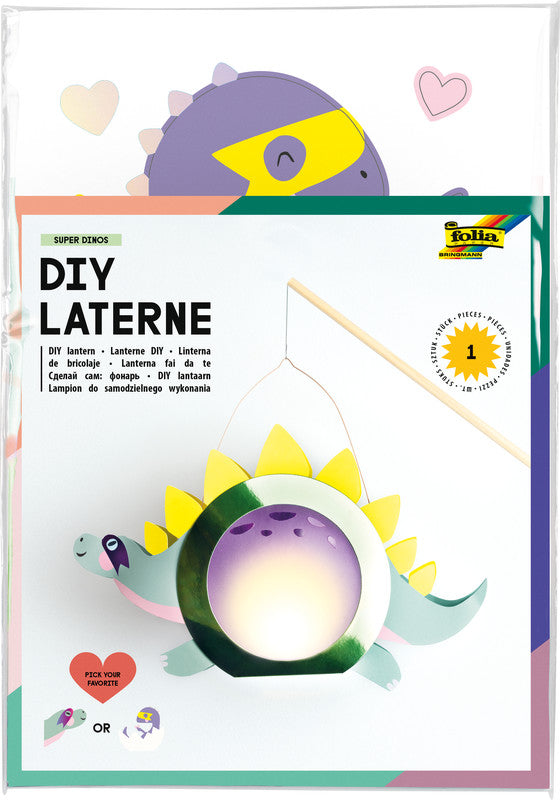 Folia Bastelset Laterne Superhero Dinos – 2 Bogen Transparentpapier – 230 × 330 mm