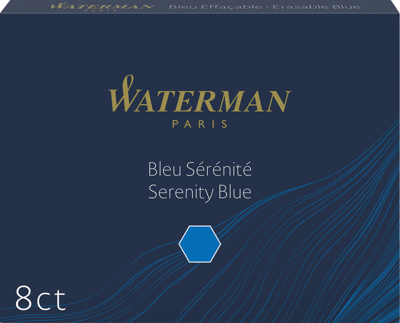 Waterman Tintenpatronen – Blau, Geruchsarm, 8 Stk.