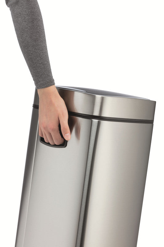 Durable Abfallcontainer – 21 l – mit Deckel – Edelstahl – Ø 270 × H 570 mm