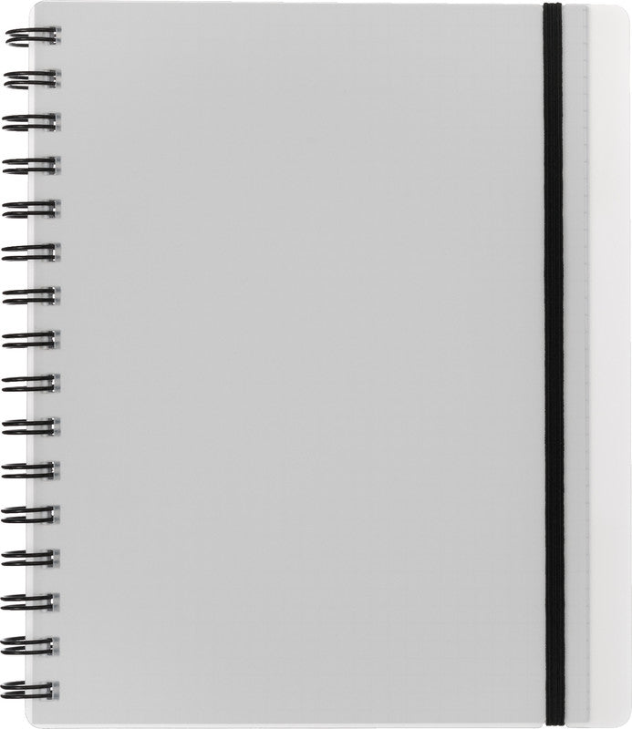 Kolma Collegeblock A5, kariert, Spiralbindung, 100 Blatt, 2-fach gelocht, perforiert, 70 g/m² – transparent