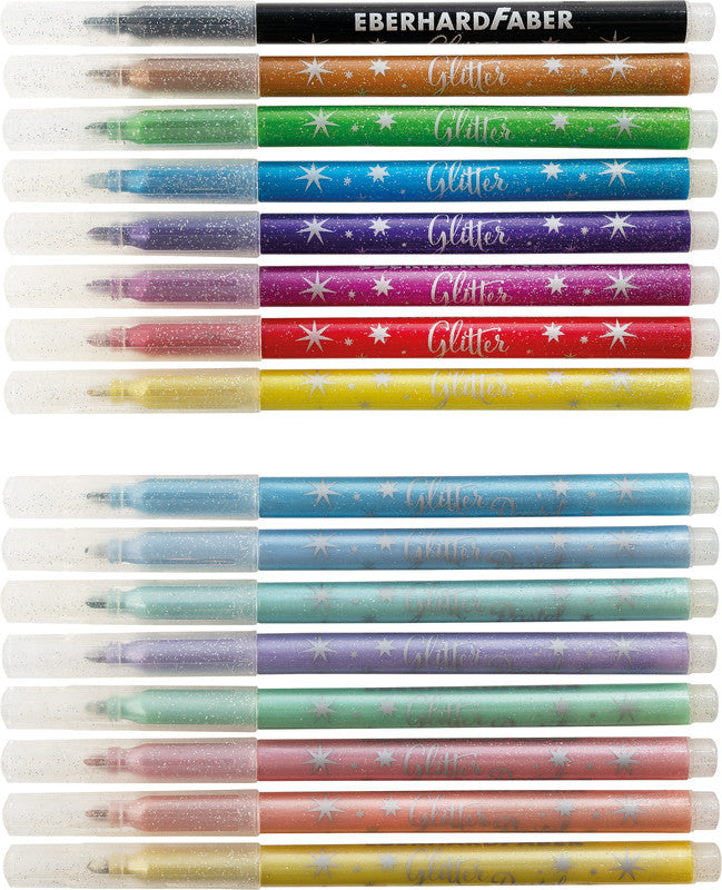 Eberhard Faber Filzstifte, Strichbreite 3 mm, auswaschbar ab 40 °C, 16 Farben