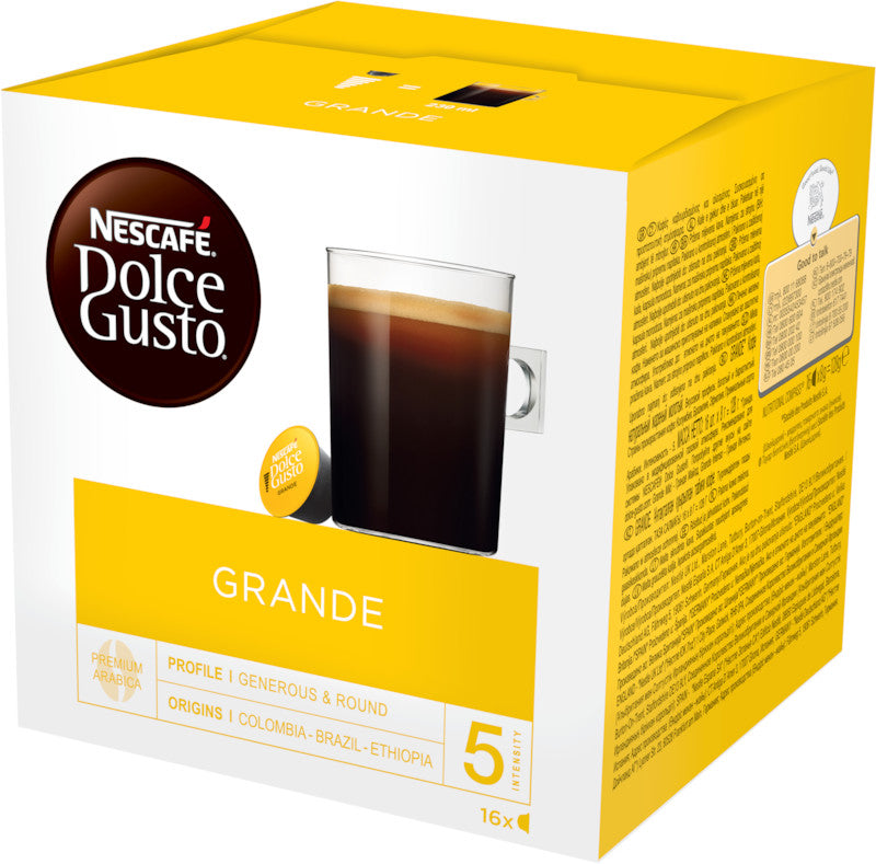 Nescafé Dolce Gusto Kaffeekapseln Grande Caffè Crema – für Dolce Gusto – Intensität 5 – 16 Kapseln