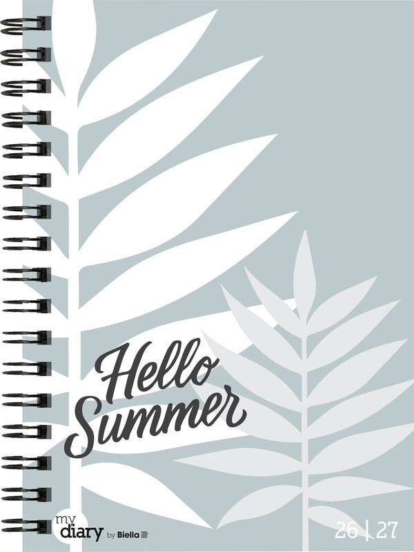 Biella mydiary Schüleragenda – 1 Woche/2 Seiten, Spiralbindung, A5, Aug–Jul, Summer, FSC