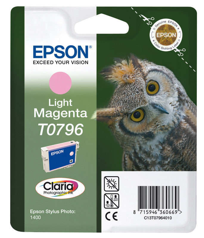 Epson Tintenpatrone T0796, Magenta, 560 Seiten, Original – für Tintenstrahldrucker und Multifunktionsgeräte