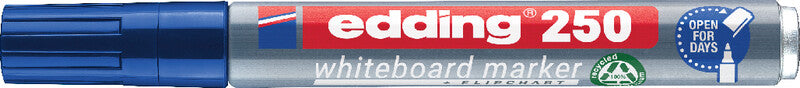 Edding Whiteboard-Marker 250 – Rundspitze 1,5-3 mm – Blau – Trocken abwischbar