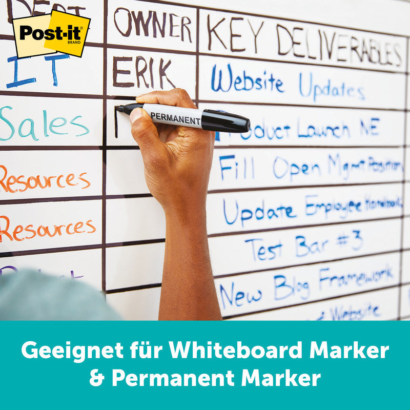 Post-it – Whiteboard – 240 × 120 cm, Wandmontage