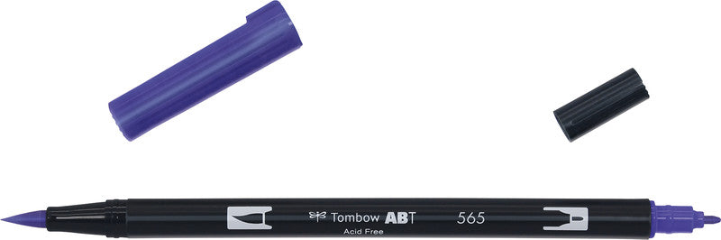 Tombow Pinselstift – dunkelblau, Kunststoff, Pinselspitze, wasservermalbar, geruchsarm
