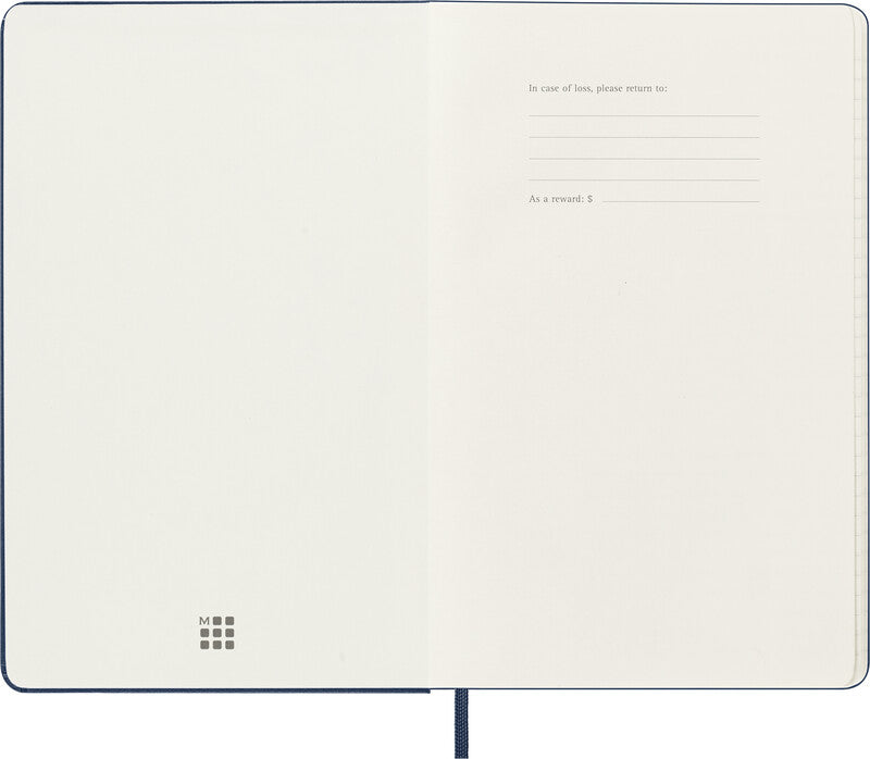 Moleskine Schüleragenda – 1 Woche/1 Seite, gebunden, 13 × 21 cm, 18 Monate Juli–Dezember 2026/2027, Saphirblau, FSC