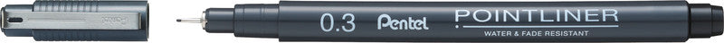 Pentel Pointliner Fineliner 0,3 mm – schwarz – wasserfest