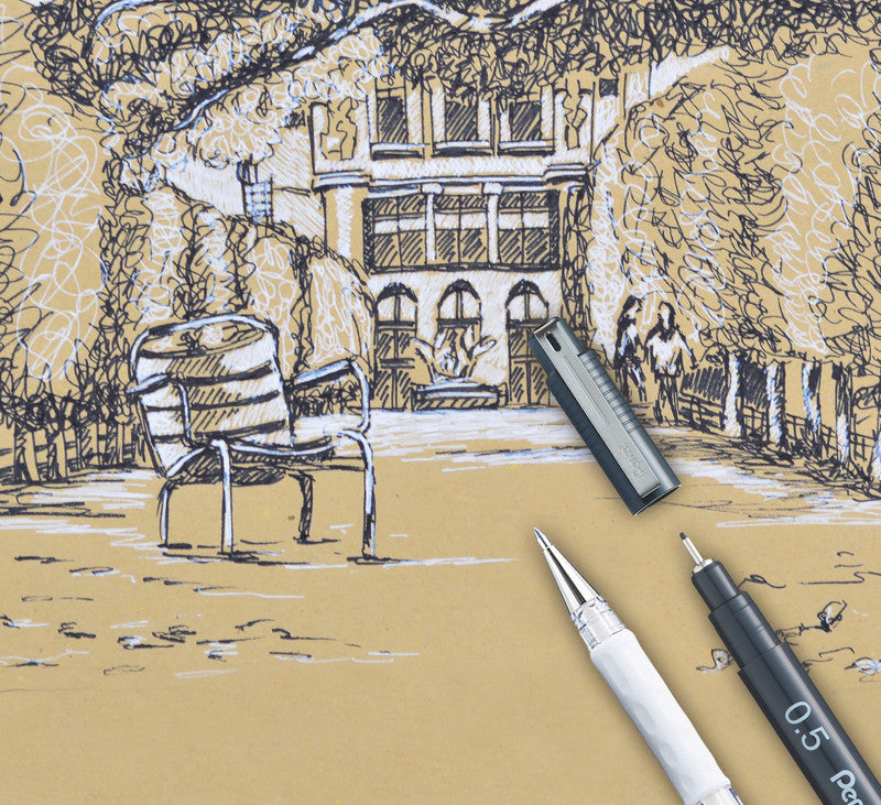 Pentel Pointliner Fineliner 0,5 mm – schwarz – wasserfest