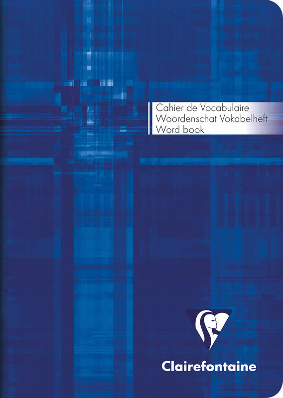Clairefontaine Vokabelheft A6, liniert mit Mittellinie, geheftet, Karton, 64 Seiten, 90 g/m² – sortiert