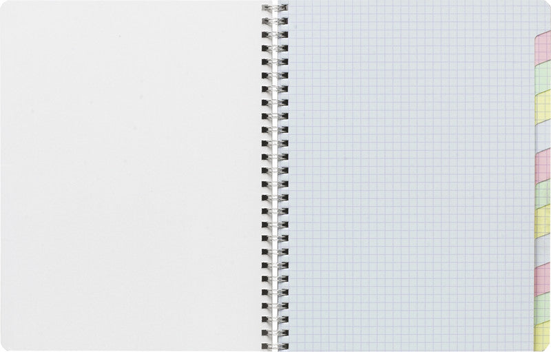 Clairefontaine Spiralheft, 175 × 220 mm, 5 mm kariert, 120 Seiten, 90 g/m² – sortiert