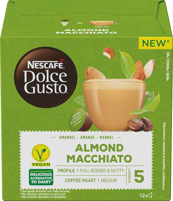 Nescafé Dolce Gusto Kaffeekapseln Almond Macchiato – für Dolce Gusto – 12 Kapseln