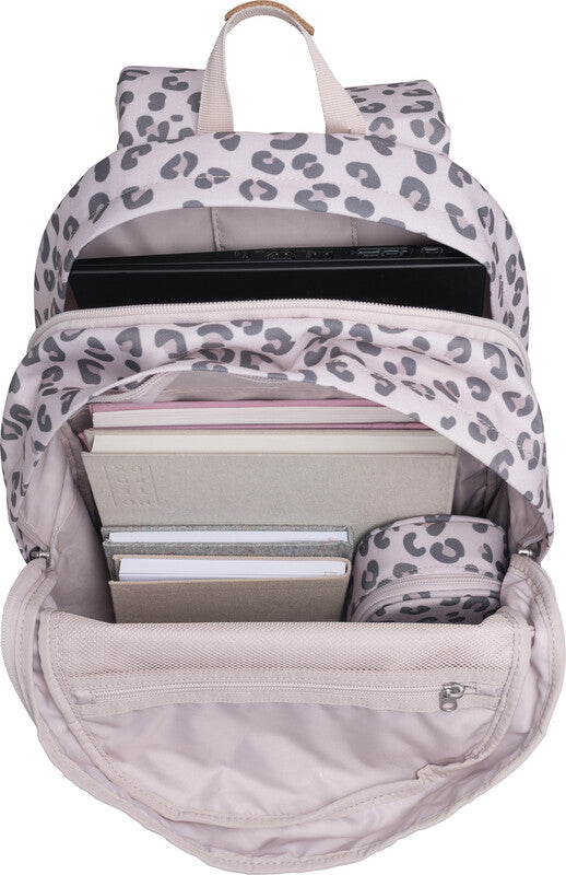 Beckmann Rucksack City – Leopard – aus recycelten PET-Flaschen (rPET)
