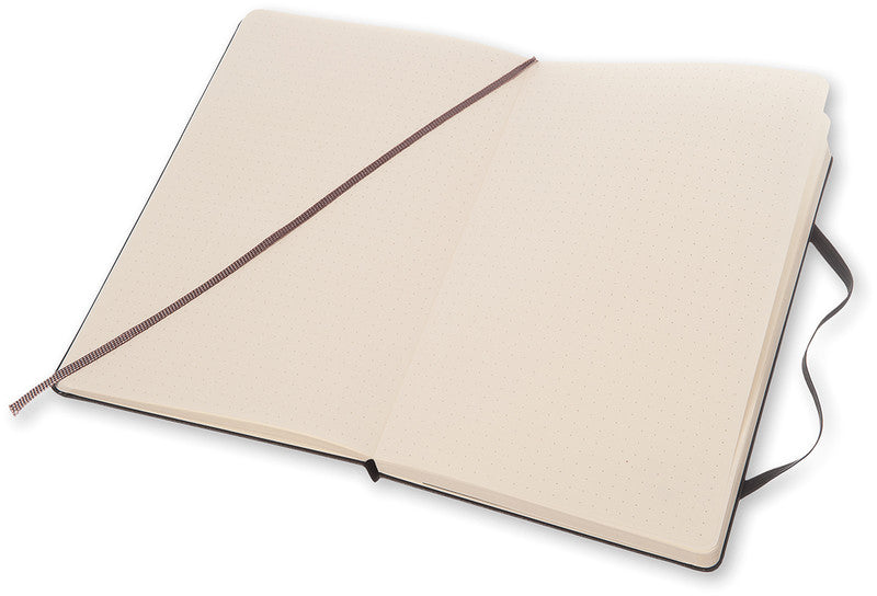 Moleskine Notizbuch, 130 × 210 mm, punktkariert, Leimbindung, Hardcover, 240 Seiten, 70 g/m² – schwarz