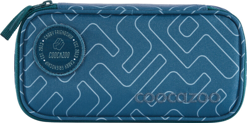 Coocazoo Schlamperetui, leer – Blue Maze – Kunststoff – 23,0 × 6,0 × 11,0 cm