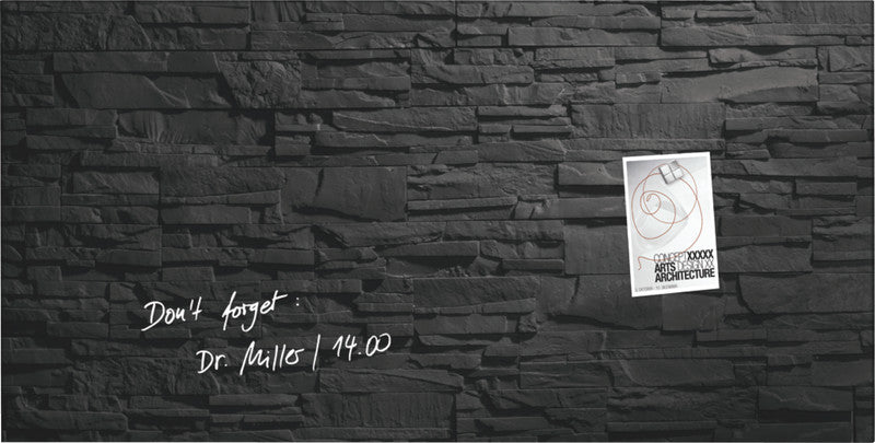 Sigel Whiteboard – 91 × 46 cm, Glas, magnetisch, Wandmontage, inkl. Magnetwürfel, Montagesatz