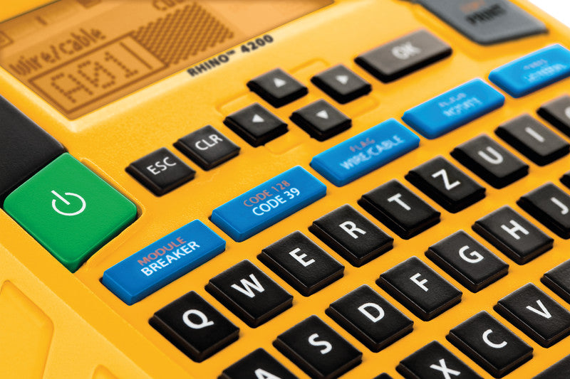 DYMO LabelManager Rhino 4200 – Beschriftungsgerät für Schriftbänder 6–19 mm, Lithium-Ionen-Akku