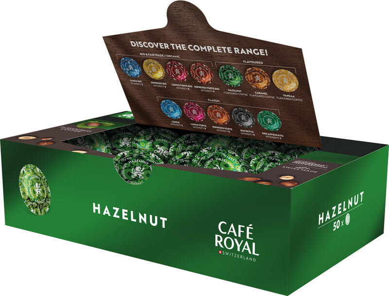 Café Royal Kaffeepads Haselnuss – für Nespresso Professional & Café Royal Professional – 50 Pads